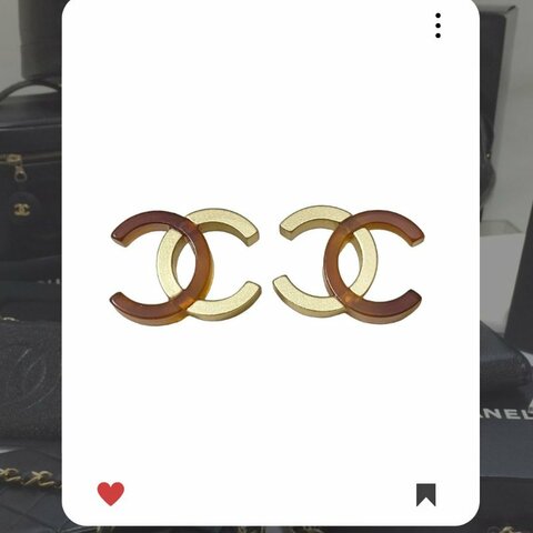 🛍️🎁 雙12🔥 12月新品上架 聖誕節🎄💖 復古 香奈兒 Chanel  雙色玳瑁色棕色霧面金色耳環 🔥 香奈兒熱賣款 香奈兒經典款 耳環 CHANEL EARRING