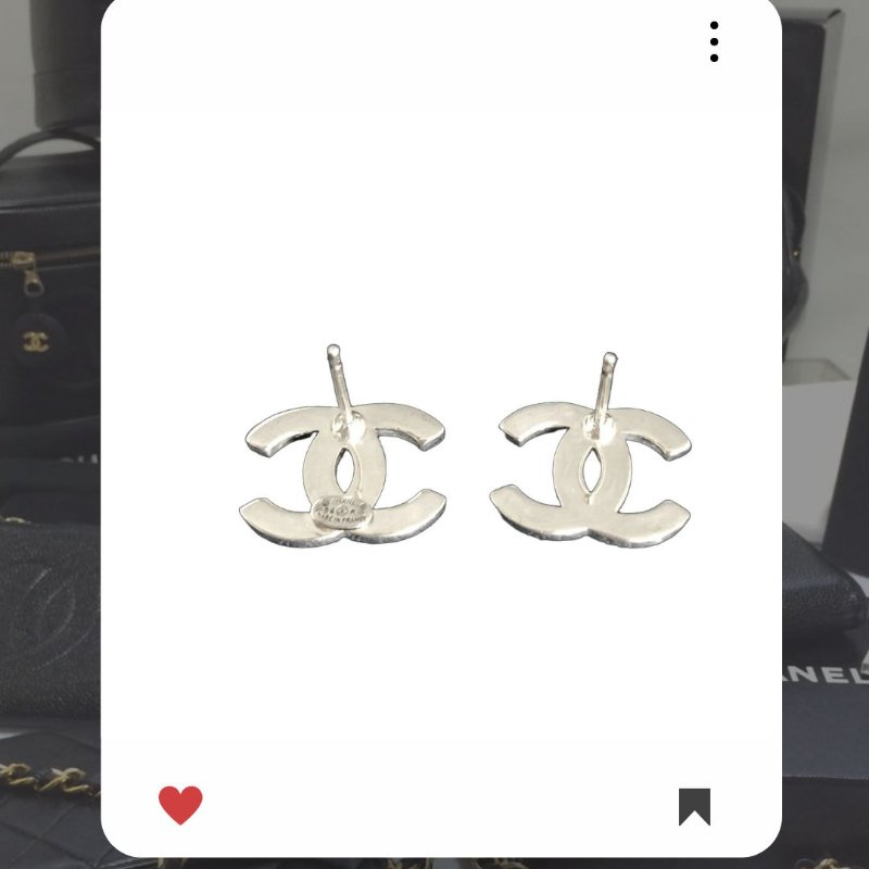 🛍️🎁 雙12🔥 12月新品上架 聖誕節🎄💖 香奈兒 Chanel Logo CHANEL 銀色耳環 🔥 香奈兒熱賣款 香奈兒經典款 耳環 CHANEL EARRING-3