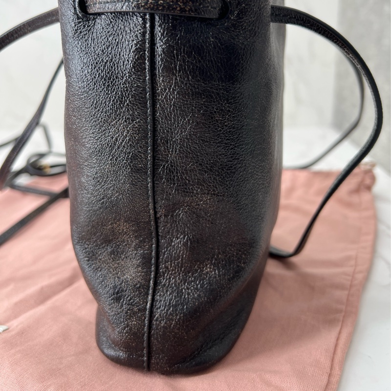 💗香緹國際精品💗 705 MIUMIU 福袋包 #深棕色 #咖啡棕 #miumiu老錢風-3