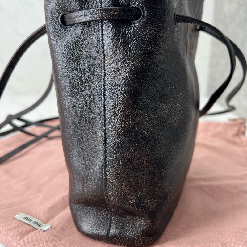 💗香緹國際精品💗 705 MIUMIU 福袋包 #深棕色 #咖啡棕 #miumiu老錢風-5