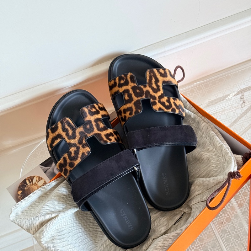 全新 愛馬仕 Hermes 豹紋二舅拖 38碼-0