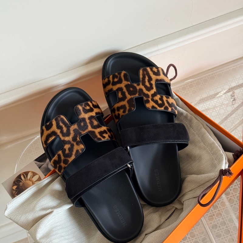 全新 愛馬仕 Hermes 豹紋二舅拖 38碼-2