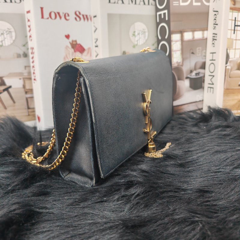 YSL 流蘇Kate 光面牛皮鏈條包-2