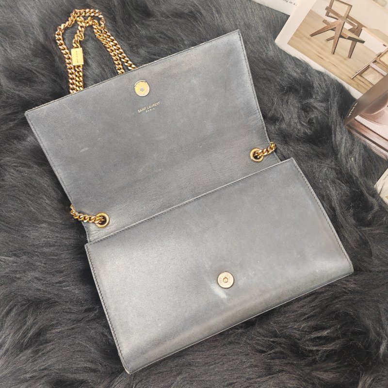 YSL 流蘇Kate 光面牛皮鏈條包-6