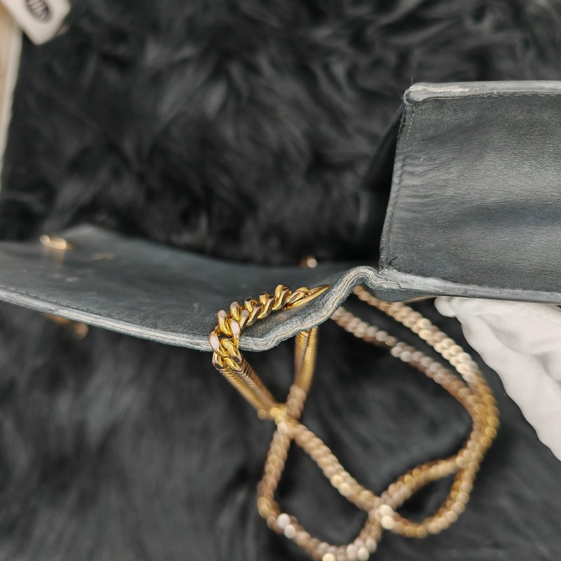 YSL 流蘇Kate 光面牛皮鏈條包-8