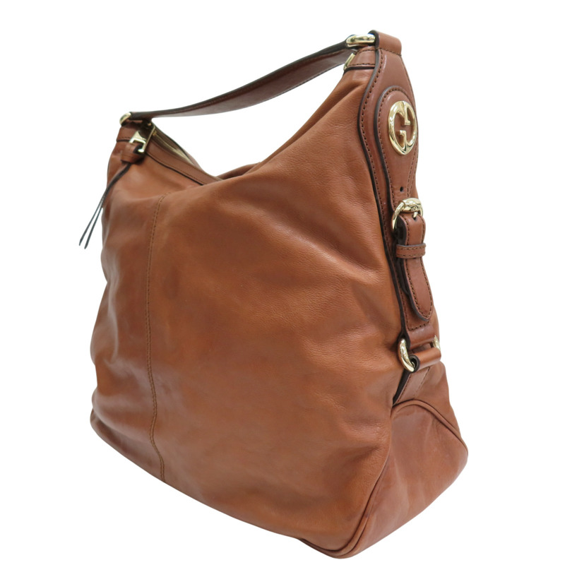 棕色 牛皮 肩背包【GUCCI 古馳】 282344-2