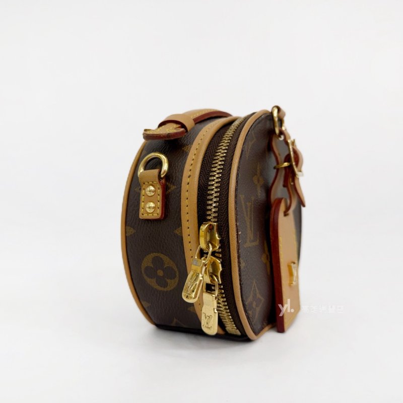 ❣LV 原花Mini Boite Chapeau金釦手提斜背圓餅包-2