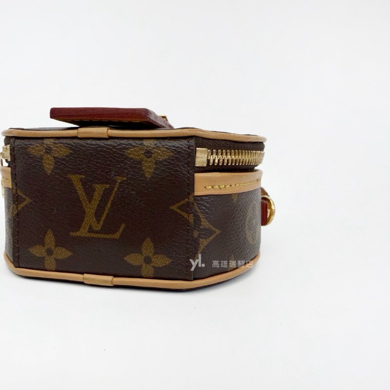 ❣LV 原花Mini Boite Chapeau金釦手提斜背圓餅包-8