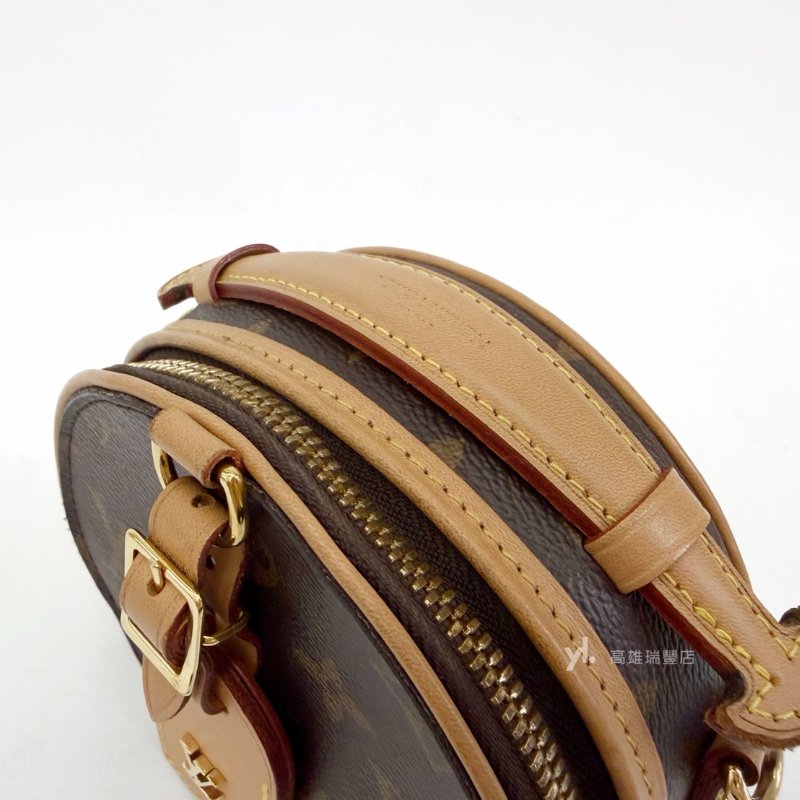 ❣LV 原花Mini Boite Chapeau金釦手提斜背圓餅包-9