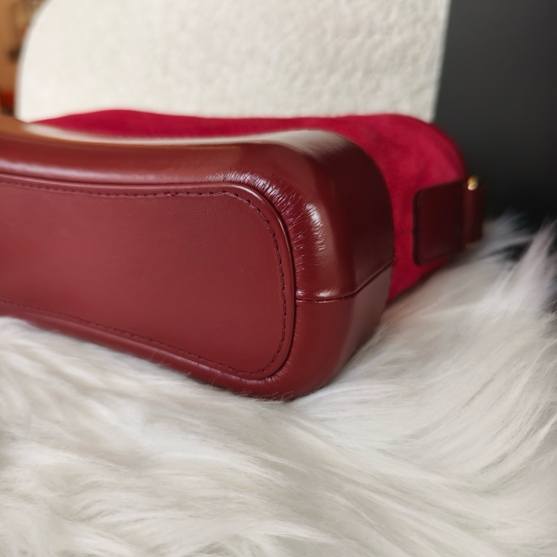 香奈兒紅色麂皮小號流浪金銀鏈條包 尺寸20*15*8cm-4