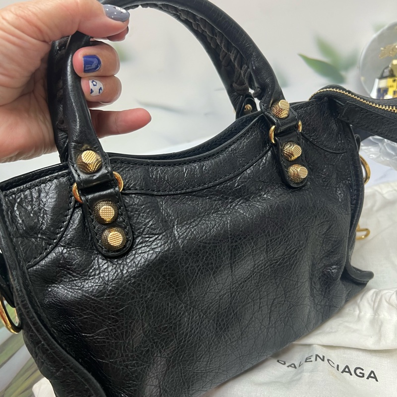 巴黎世家機車包迷你-8