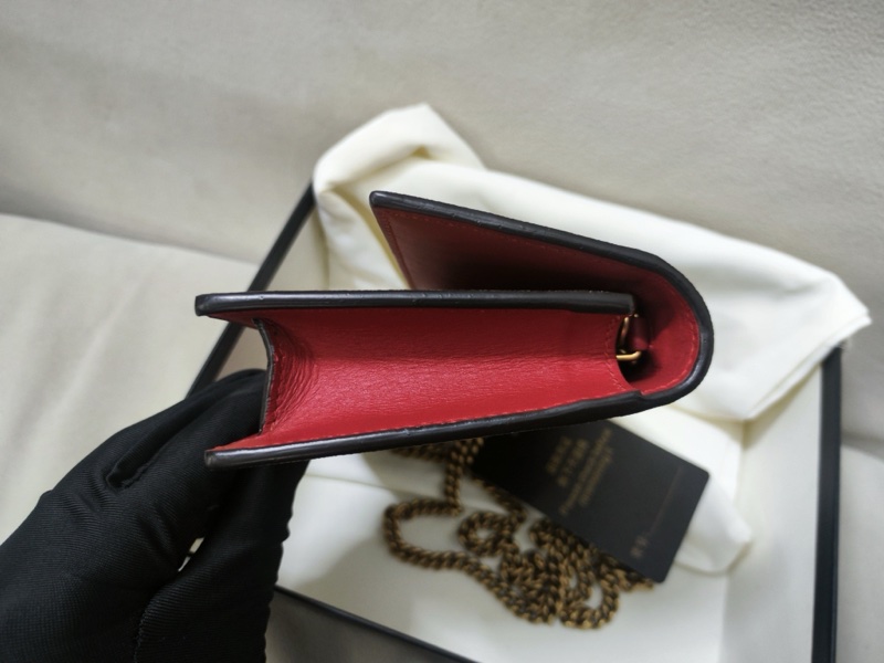 古馳 gucci 櫻桃 帶龍蝦扣 99新 全原無護理 包型板正-5