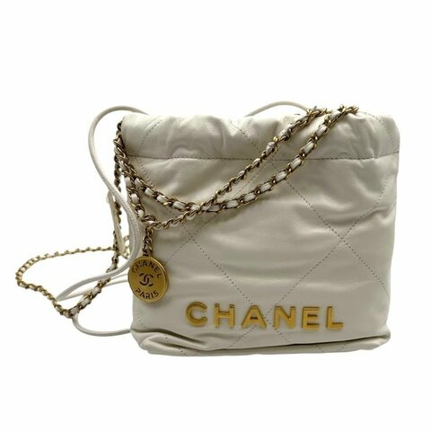 【美收精品】CHANEL 白色Chanel 22 mini C-40