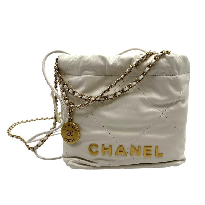 【美收精品】CHANEL 白色Chanel 22 mini C-40-0