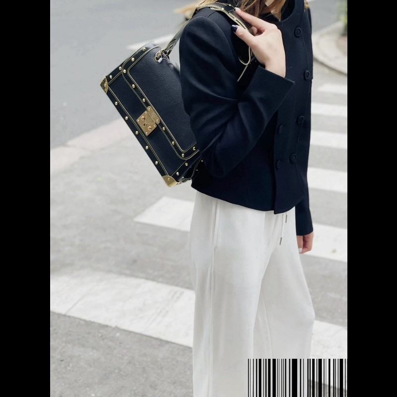 LV路易威登 vintage絕版黑金鉚釘山羊皮Suhali蘇哈里-2