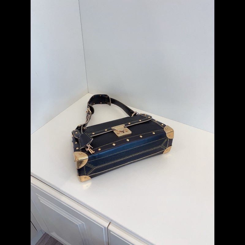 LV路易威登 vintage絕版黑金鉚釘山羊皮Suhali蘇哈里-6