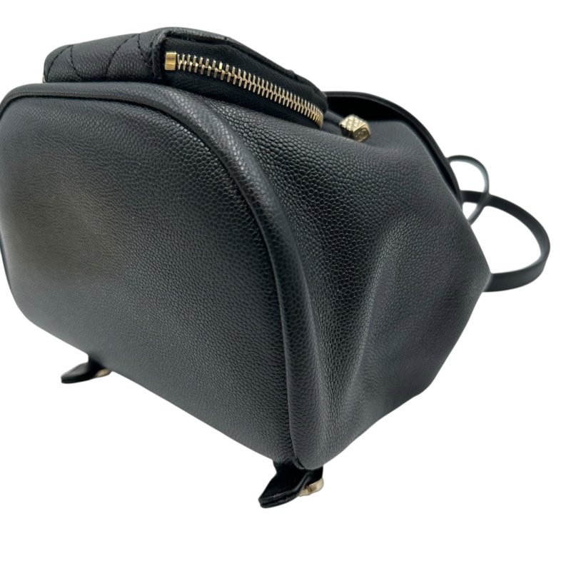 【美收精品】CHANEL 黑色荔枝皮後背包 C-41-5