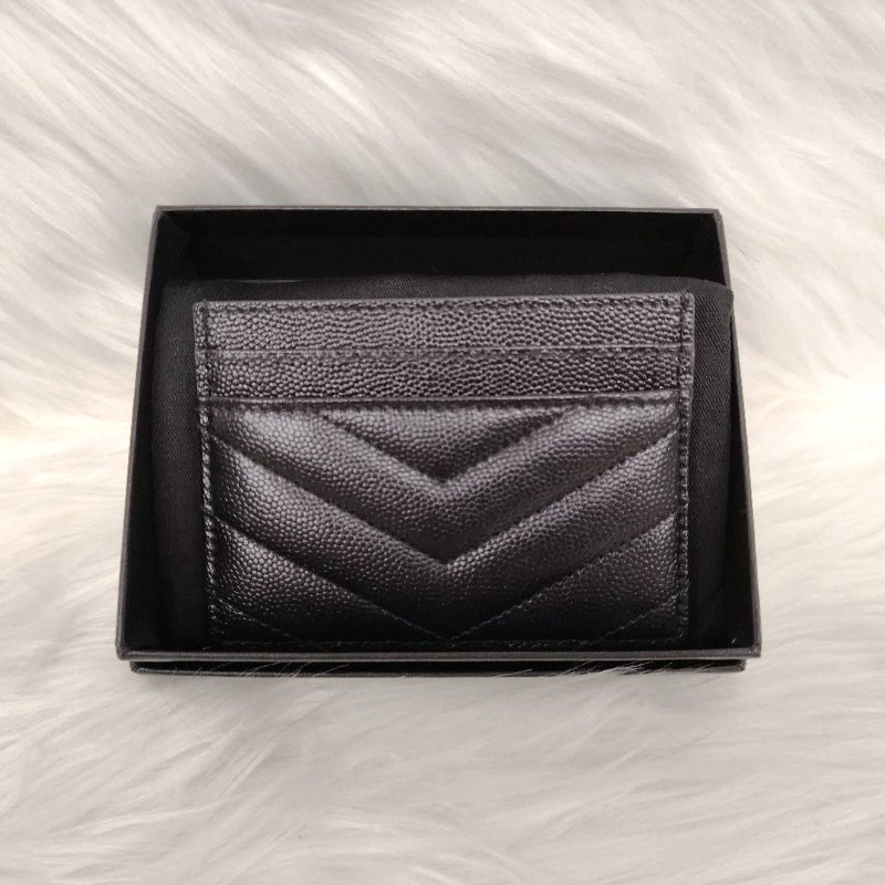 YSL Monogram 黑色 牛皮 細粒紋理提花凸紋-2