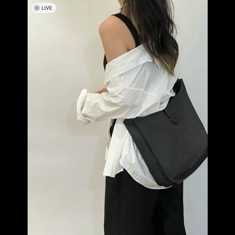 Hermes愛馬仕Evelyne33 伊芙琳黑色銀扣 金剛色 男女通用-1