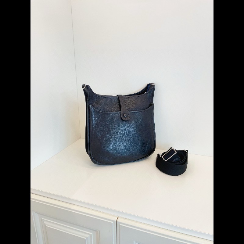 Hermes愛馬仕Evelyne33 伊芙琳黑色銀扣 金剛色 男女通用-4