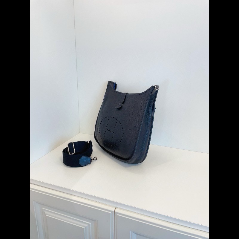 Hermes愛馬仕Evelyne33 伊芙琳黑色銀扣 金剛色 男女通用-5