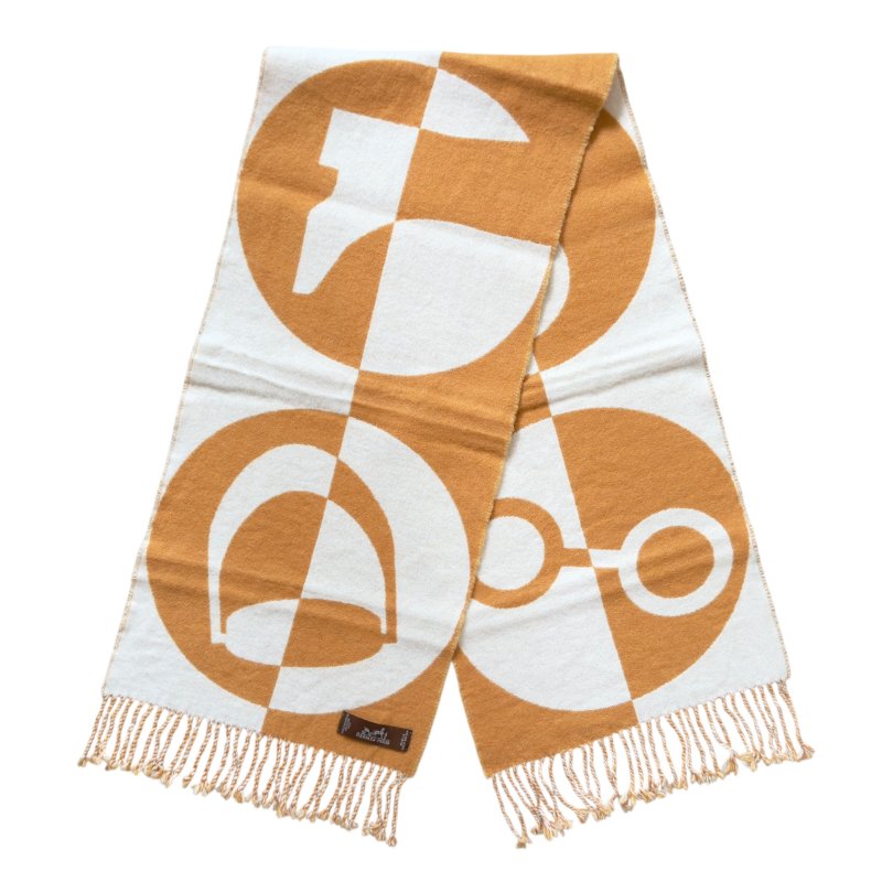 HERMES Casaque Charms 純羊絨 圍巾-2