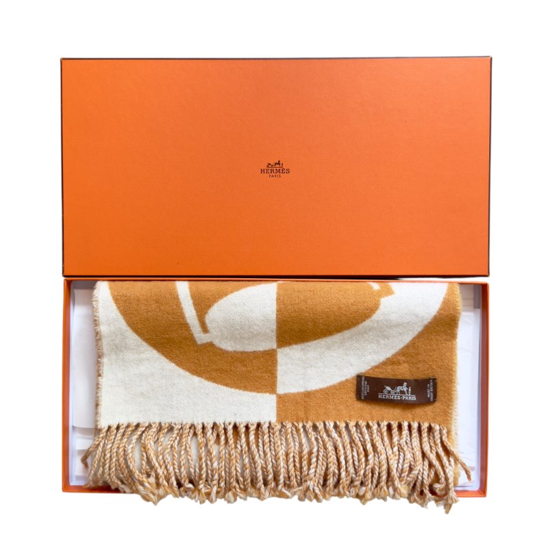 HERMES Casaque Charms 純羊絨 圍巾-7