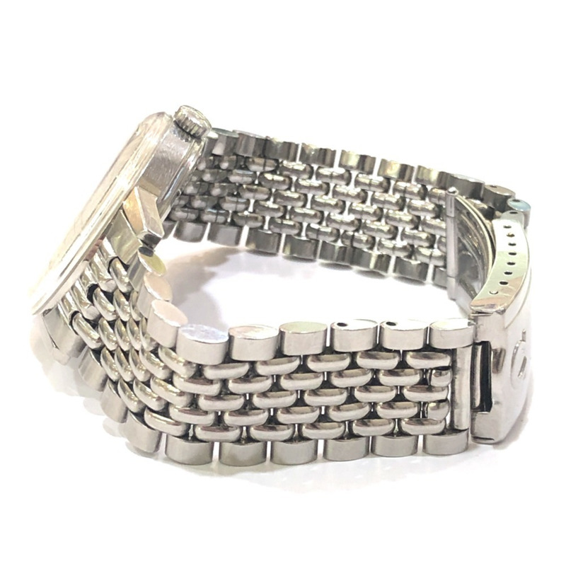 歐米茄海馬600復古手動上鍊日期顯示腕錶，不鏽鋼男士銀色-1