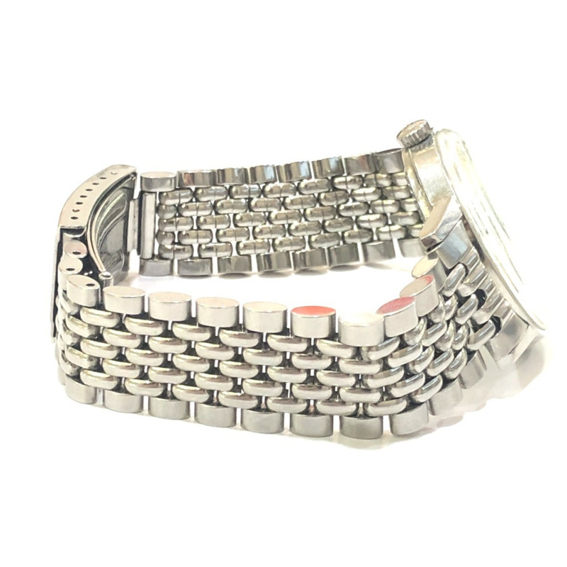 歐米茄海馬600復古手動上鍊日期顯示腕錶，不鏽鋼男士銀色-2