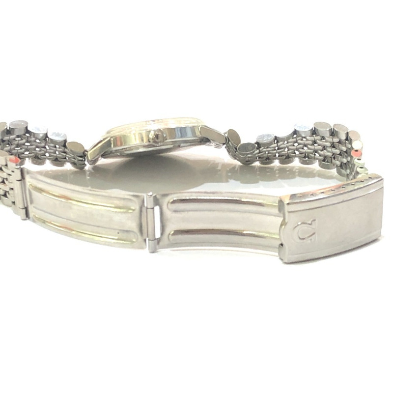 歐米茄海馬600復古手動上鍊日期顯示腕錶，不鏽鋼男士銀色-5