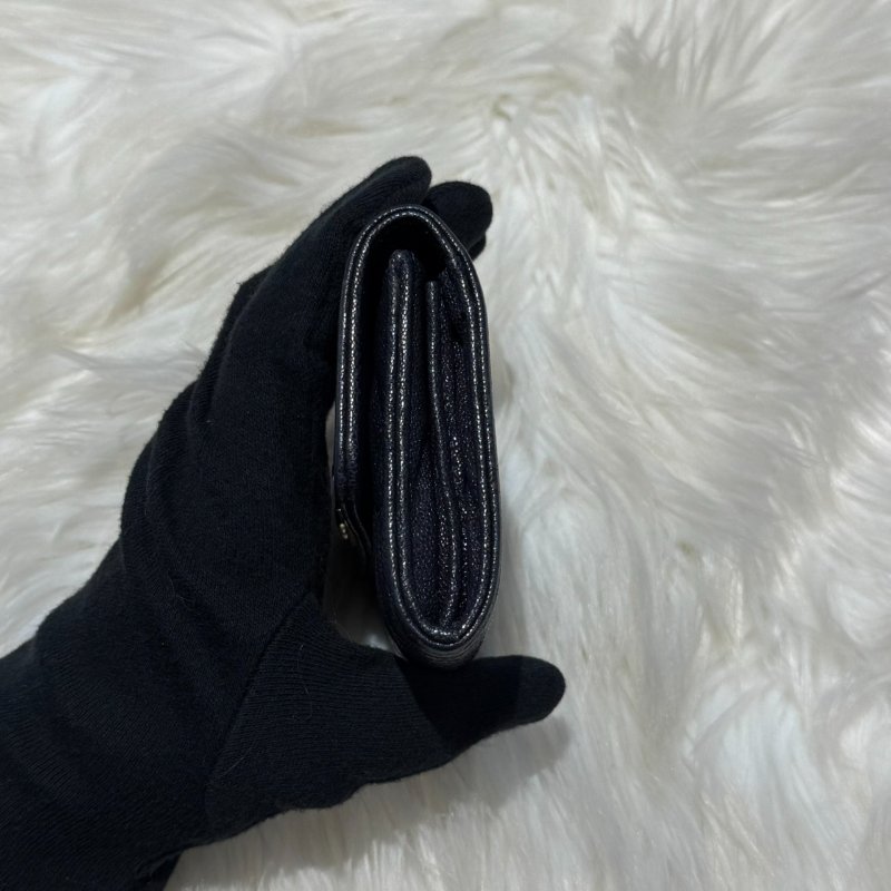 香奈兒 boy卡包金釦深藍-4