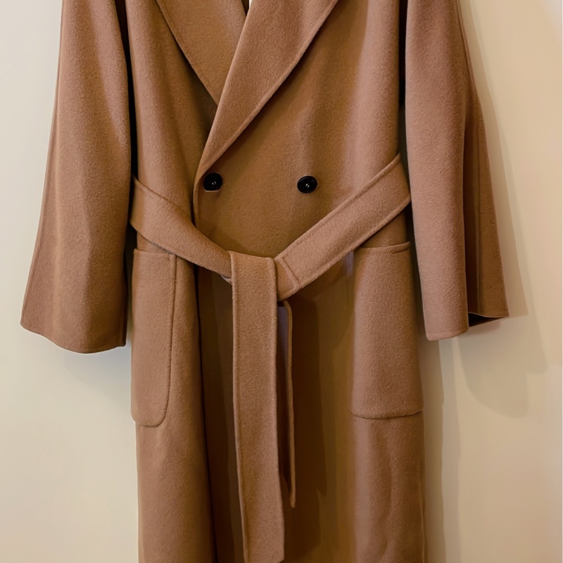 全新正品附鑒定✨Max Mara weekend系列經典駝色綁帶查克斯大衣-6