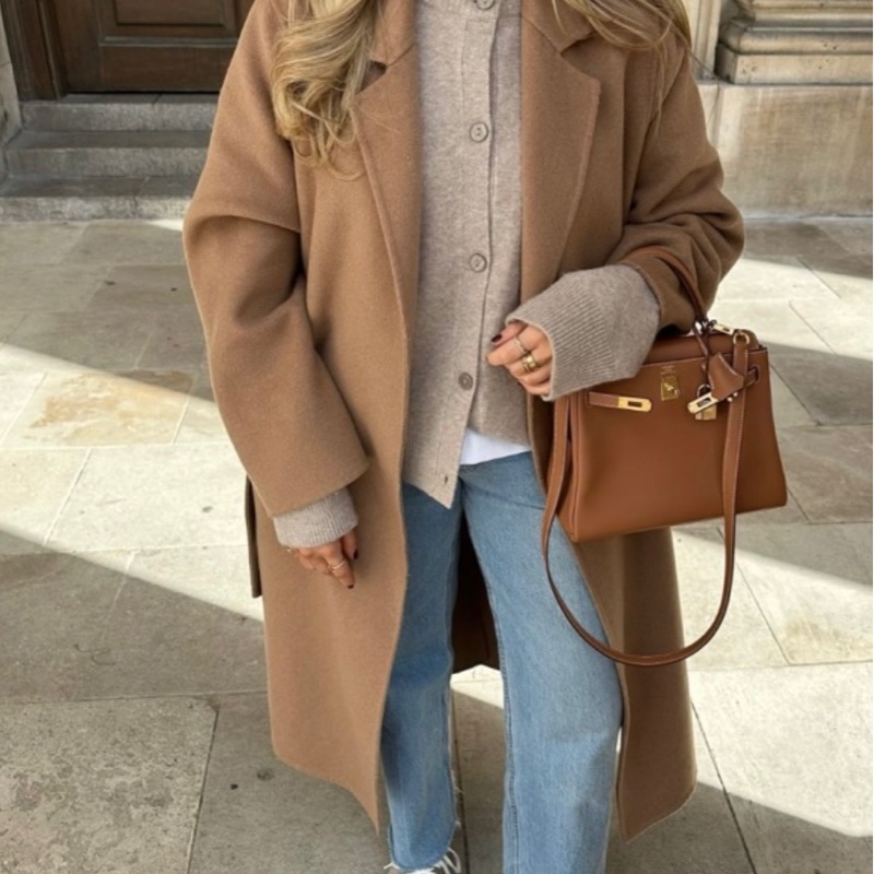 全新正品附鑒定✨Max Mara weekend系列經典駝色綁帶查克斯大衣-9