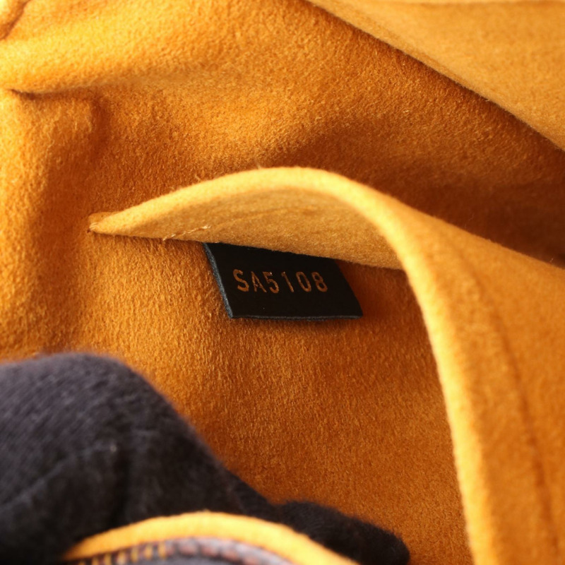 路易威登 Clapton Damier Ebene 黑色肩背包 N44243 PVC塗層帆布皮革 棕色 黑色 二手 女士-4