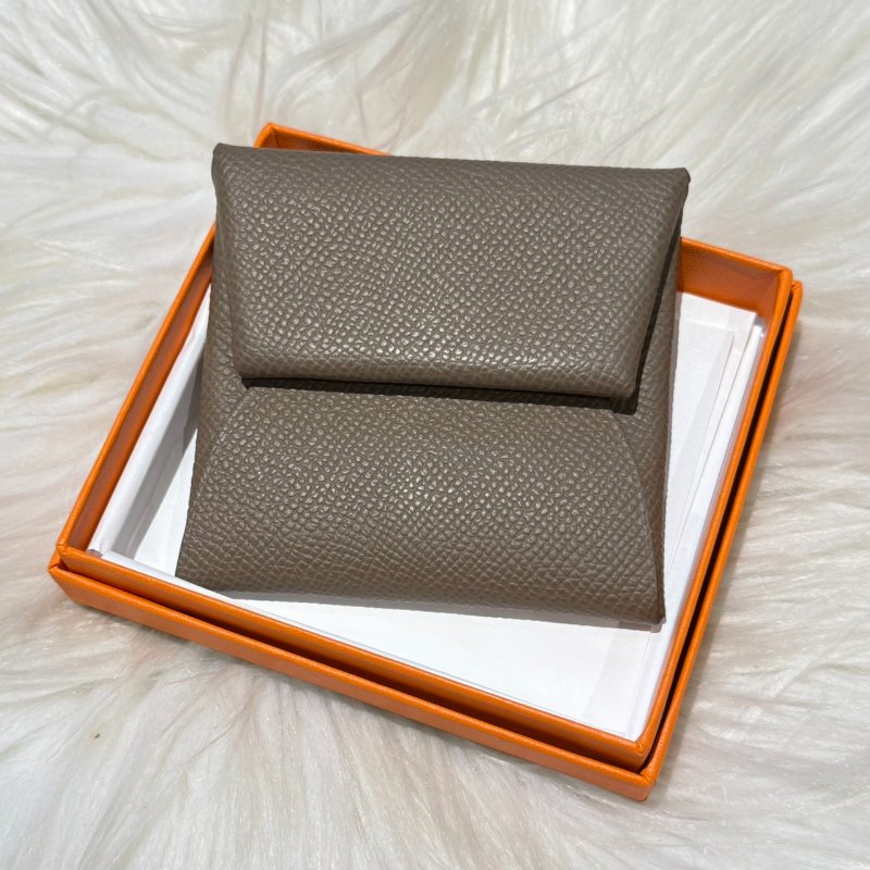 愛馬仕 Bastia 大象灰零錢包-0