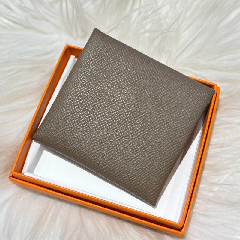 愛馬仕 Bastia 大象灰零錢包-1