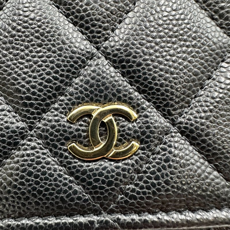 【美收精品】CHANEL 黑銀荔枝皮WOC C-46-8