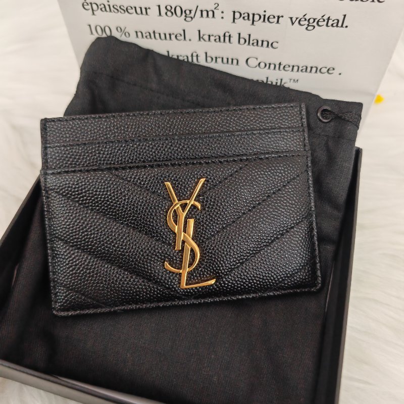 YSL Monogram 黑色 牛皮 細粒紋理提花凸紋 24年編碼-1