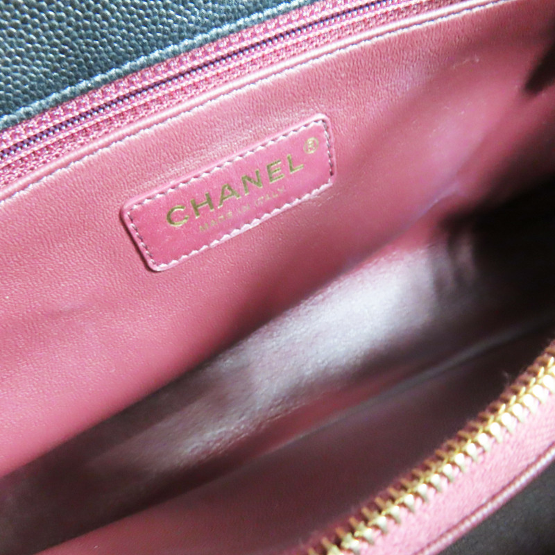 黑色 菱格紋 荔枝紋 牛皮 Coco Handle 29 兩用包【CHANEL 香奈兒】 A92991-4