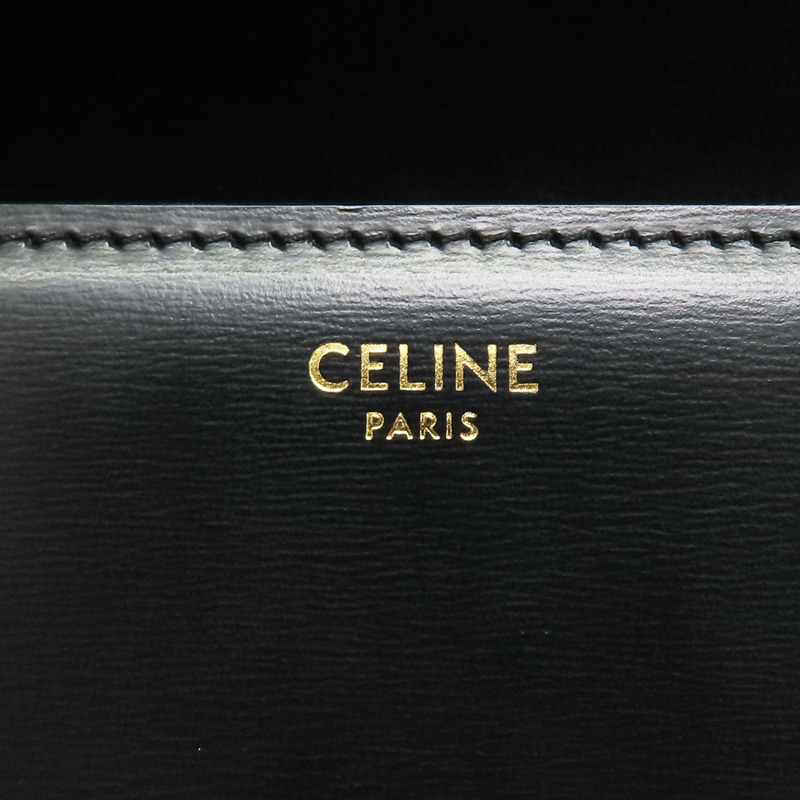 黑色 牛皮 CLASSIQUE TRIOMPHE 肩背包 (儲藏味)【CELINE 賽琳】 187363BF4.38NO-5