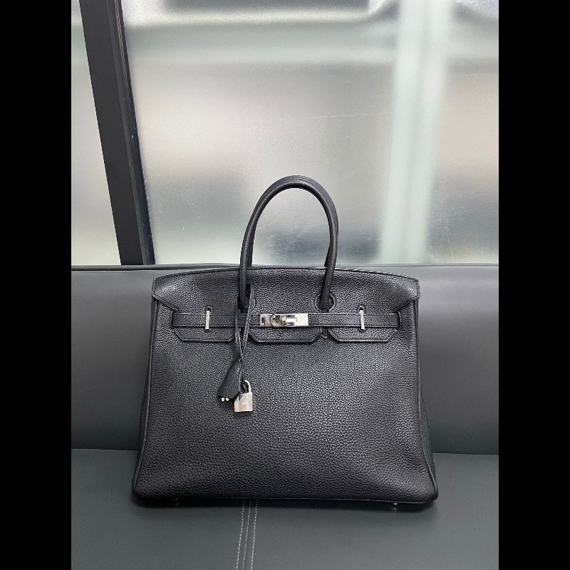 Hermes birkin35黑银-0