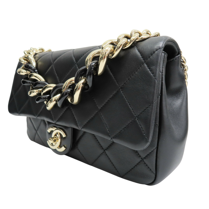 黑色 羊皮 兩用 金鏈包【CHANEL 香奈兒】 AS1354-2
