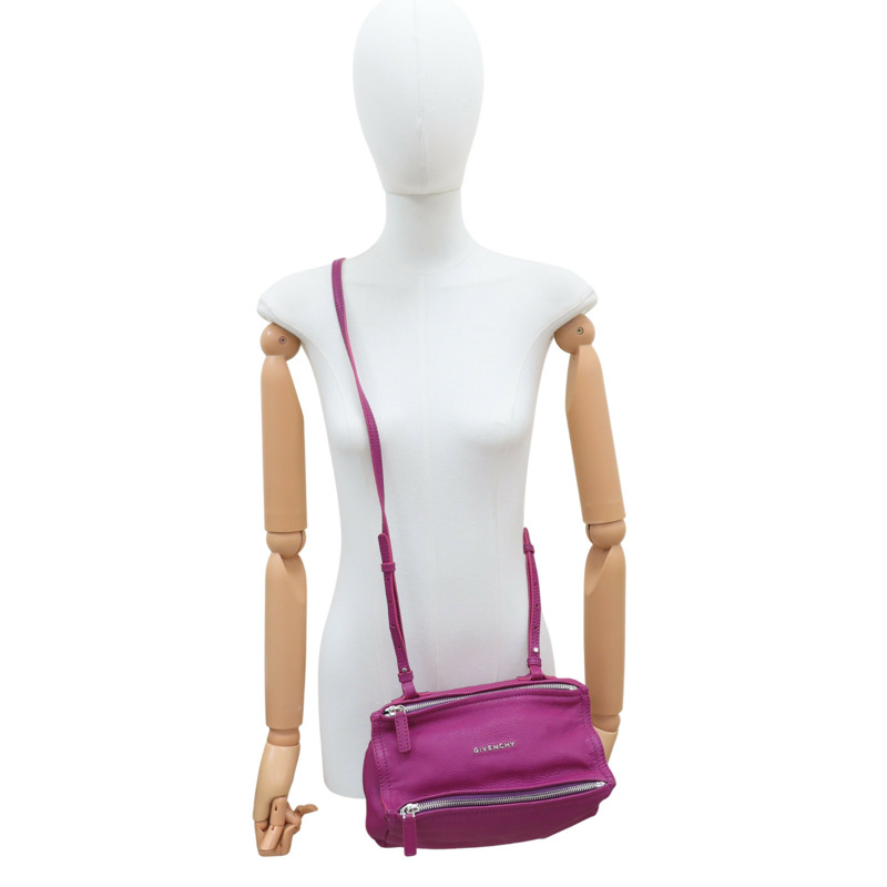 紫色 山羊皮 Mini Pandora 肩背包【GIVENCHY 紀梵希】-7
