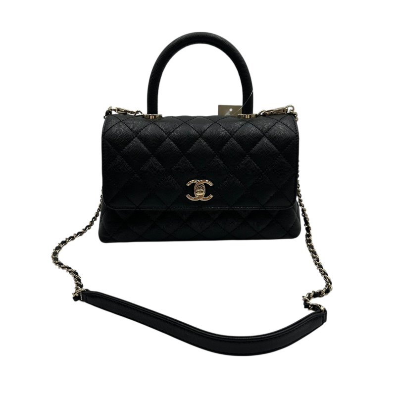 【美收精品】CHANEL 黑色COCO HANDLE C-47-0