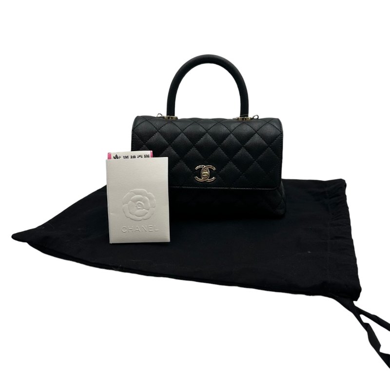 【美收精品】CHANEL 黑色COCO HANDLE C-47-14