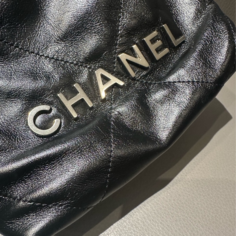 Chanel mini 22 黑銀-3