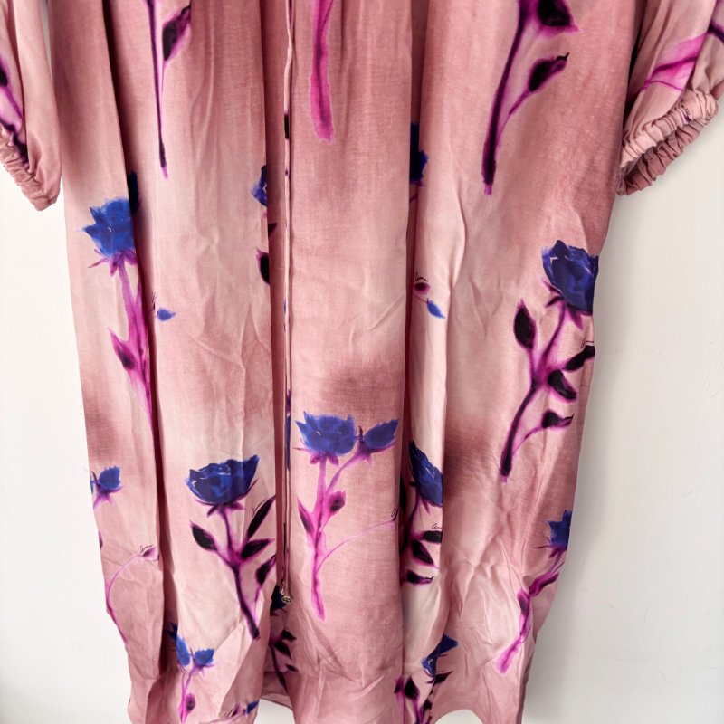 ::GUCCI:: 100% 桑蠶絲極親膚 花卉絲質洋裝 Silk Crepe De Chine Floral Print Dress-8