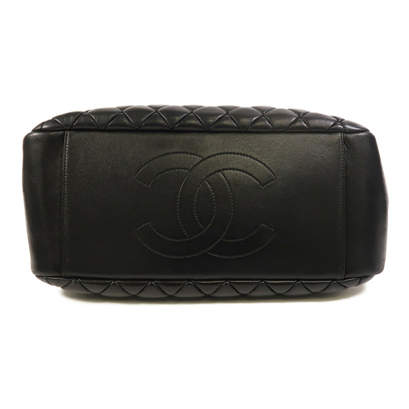 CHANEL 羊皮皮革Chain Shoulder銀扣鏈帶肩背袋-3