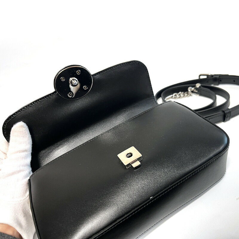 GUCCI Petite GG迷你肩背包 黑色皮革 739722 AABSG 1000-9