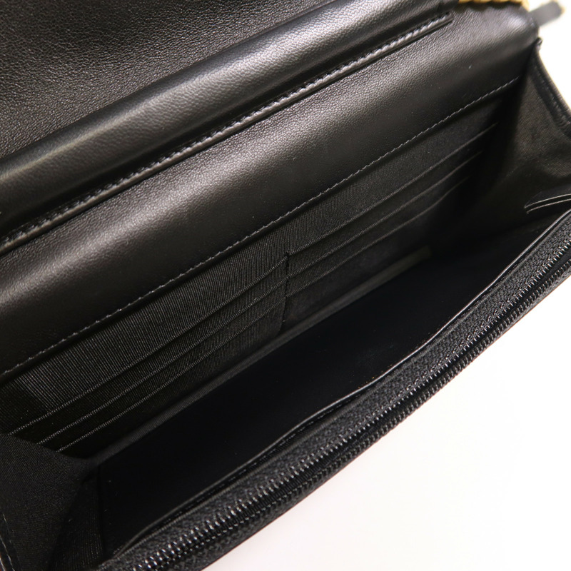 CHANEL 羊皮皮革Boy Wallet On Chain鏈帶肩背袋-4